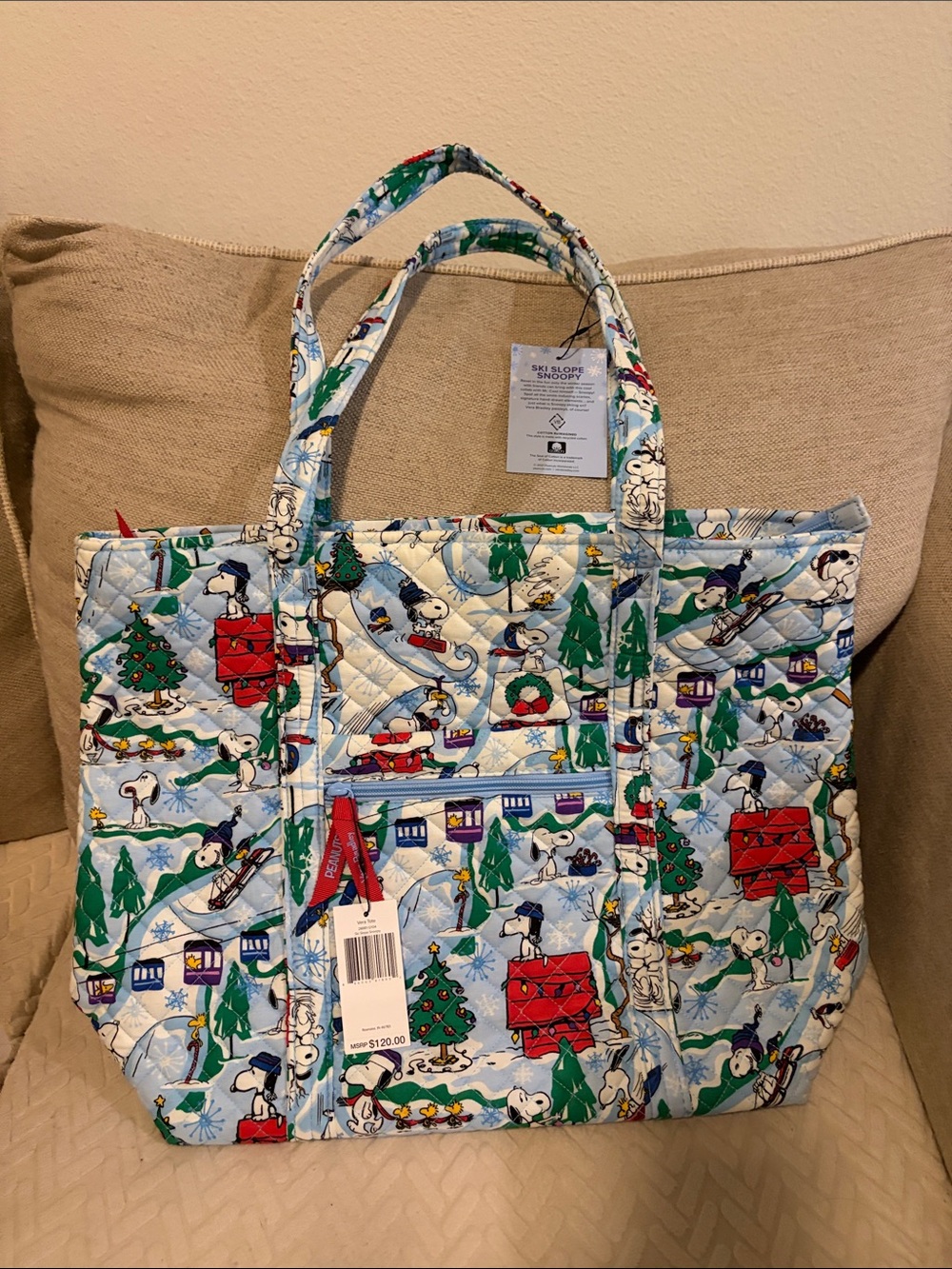 Vera Bradley x Peanuts Christmas Tote